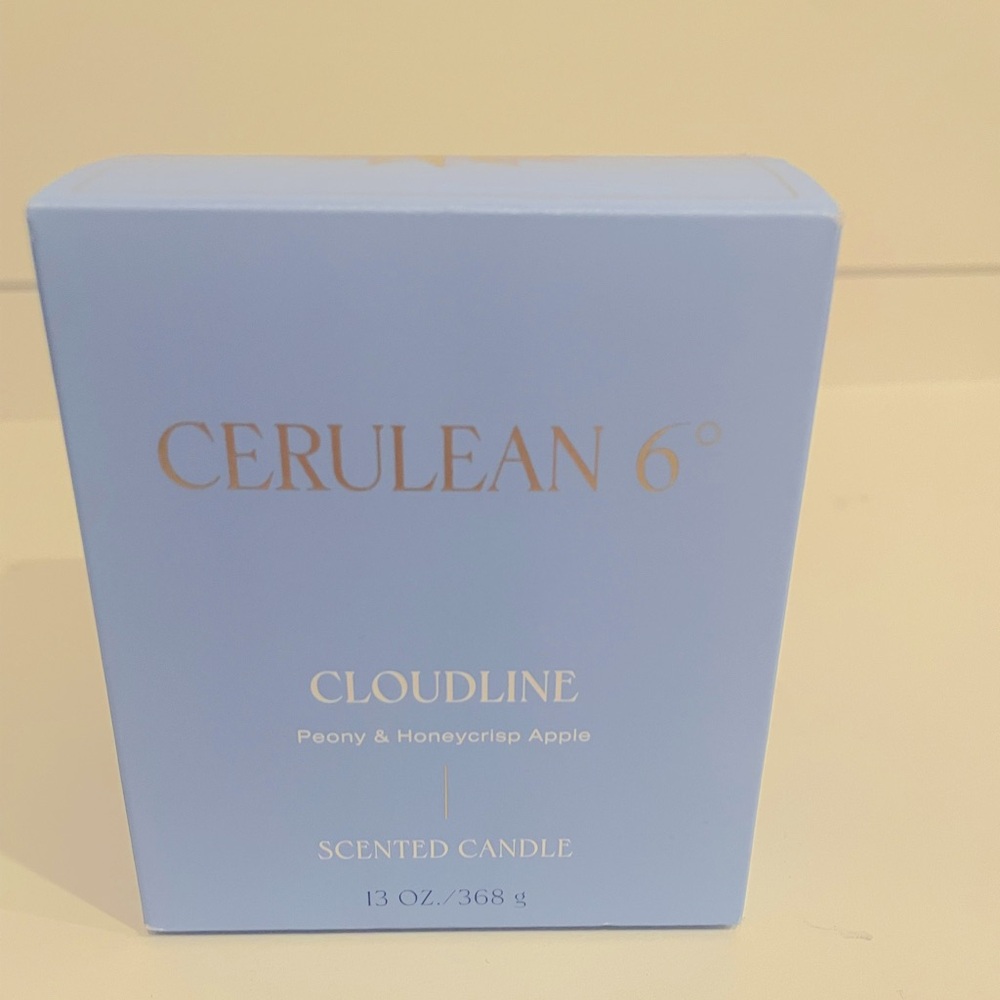 Cerulean 6  Cloudline Scented Candle  13oz Peony & Honeycrisp Apple Soy Blend
